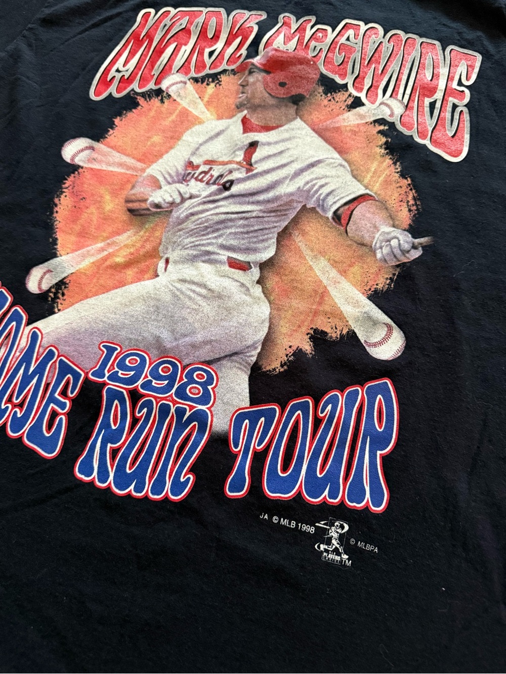 Rare Vintage 1998 Mark McGwire 1998 Home Run Tour Graphic Tee XL - Picture 4 of 5